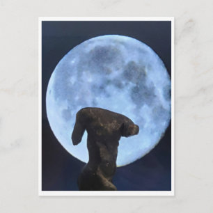 Venus och månen vykort