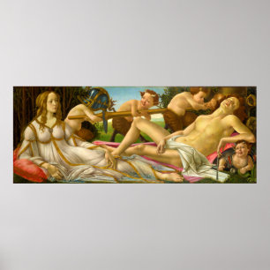 Venus och Mars av Sandro Botticelli (1483) Poster