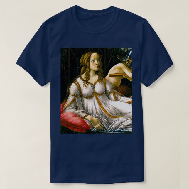 Venus och Mars av Sandro Botticelli 1483 Renaissan T Shirt (Design framsida)