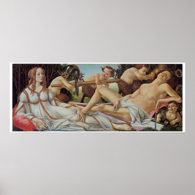 Venus och Mars av Sandro Botticelli Poster (Framsidan)