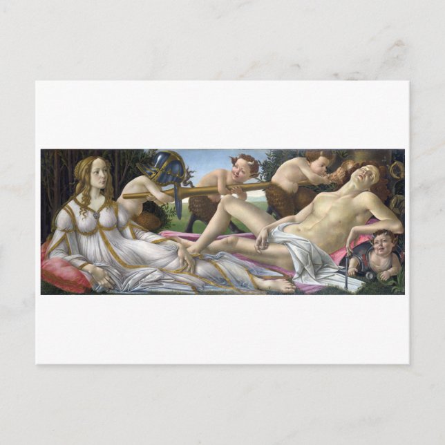 Venus och Mars av Sandro Botticelli Vykort (Framsida)
