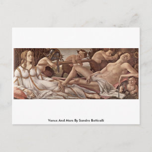 Venus och Mars av Sandro Botticelli Vykort