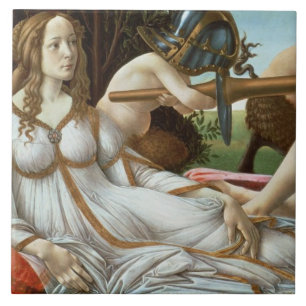 Venus och Mars, c.1485 (tempera och olja) Kakelplatta
