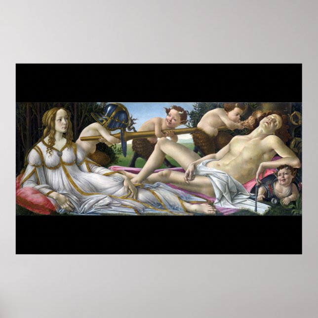 Venus och Mars, Sandro Botticelli Poster (Framsidan)