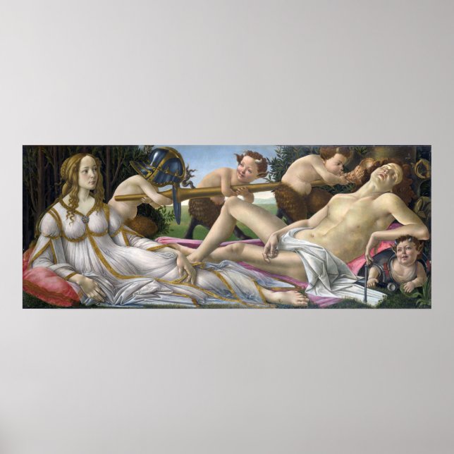 Venus och Mars, Sandro Botticelli Poster (Framsidan)