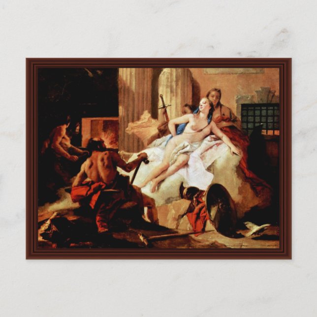 Venus och Vulcan av Tiepolo Giovanni Battista Vykort (Framsida)