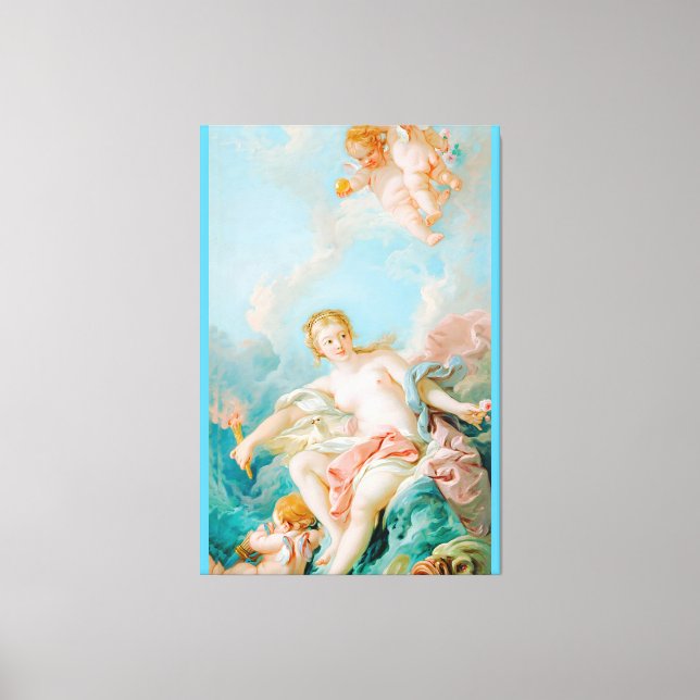 Venus på Vågar av François Boucher Canvastryck (Framsida)