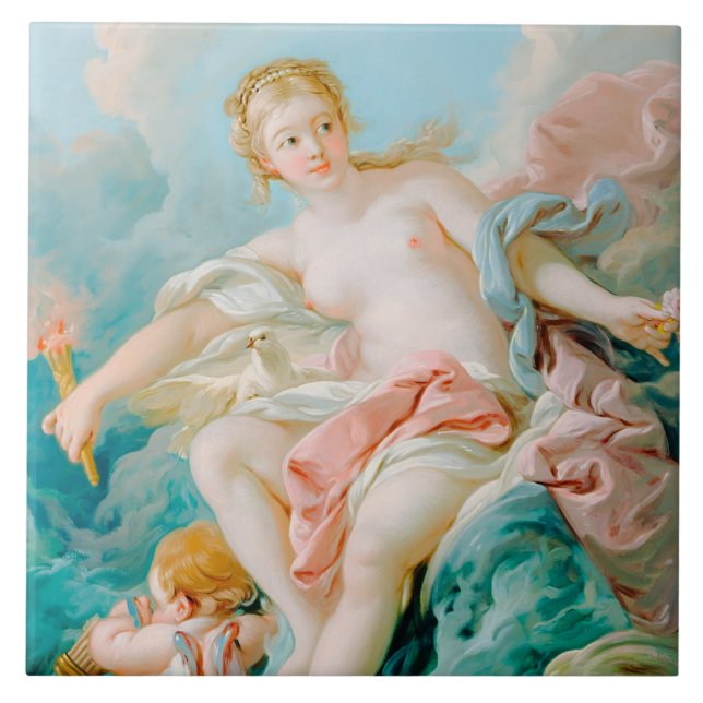 Venus på Vågar av François Boucher Kakelplatta (Framsidan)