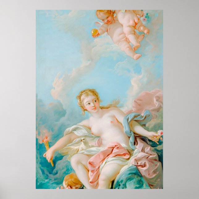 Venus på Vågar av François Boucher Poster (Framsidan)