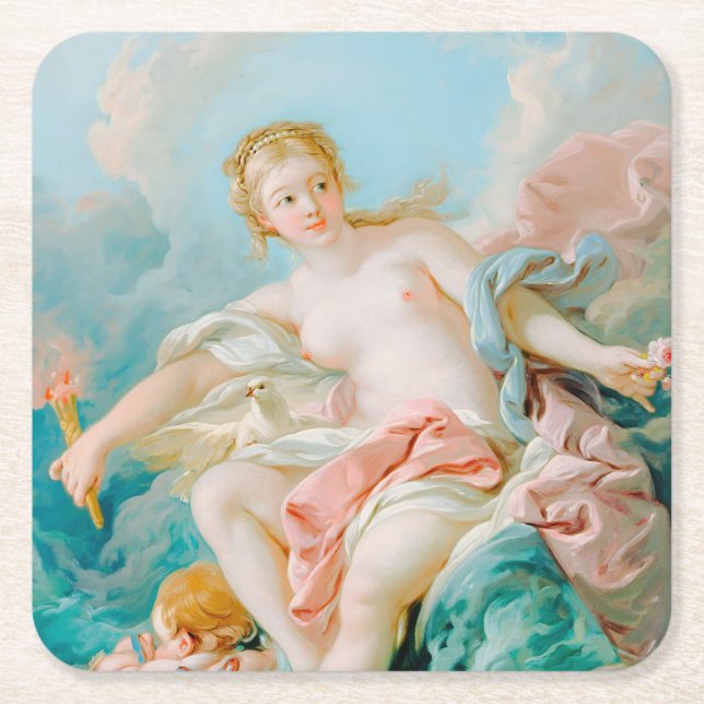 Venus på Vågar av François Boucher Underlägg Papper Kvadrat (Framsidan)
