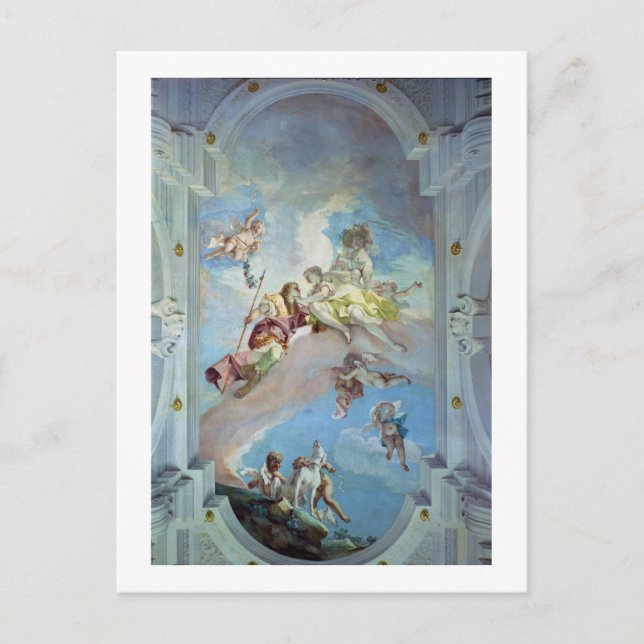 Venus parting från Adonis, 1707-08 (fresco) Vykort (Framsida)