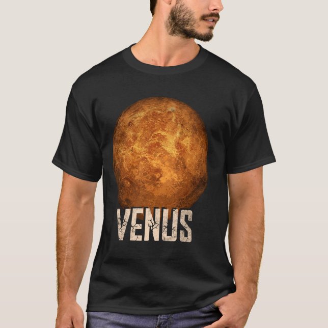 Venus Planet Solar System Astronomy T Shirt (Framsida)