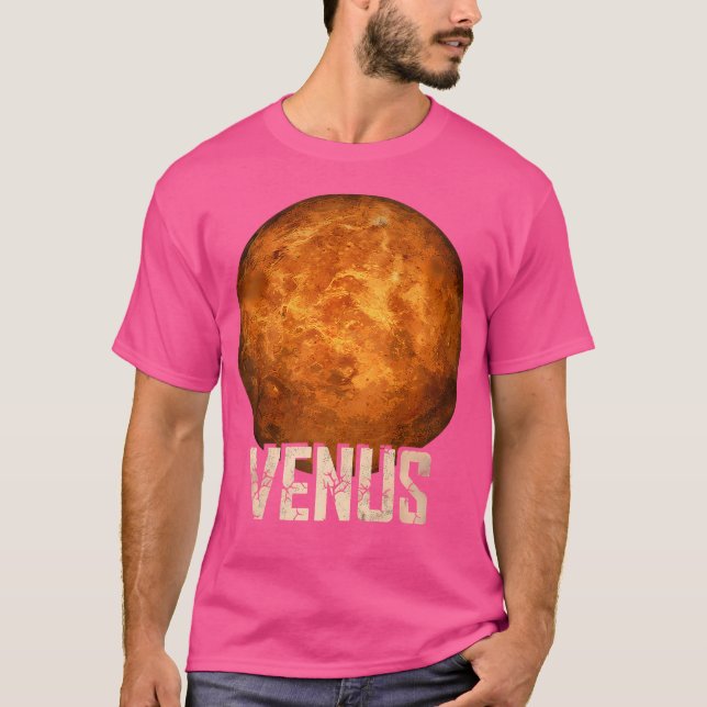 Venus Planet Solar System Astronomy T Shirt (Framsida)