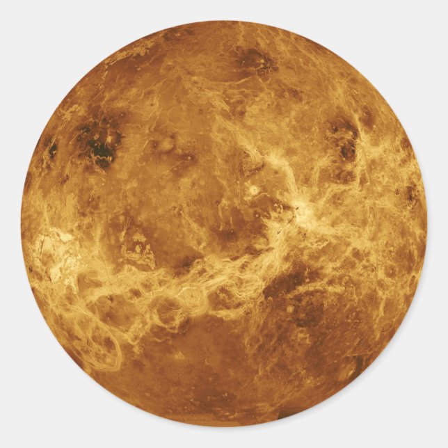 Venus Radar Karta Runt Klistermärke (Framsida)