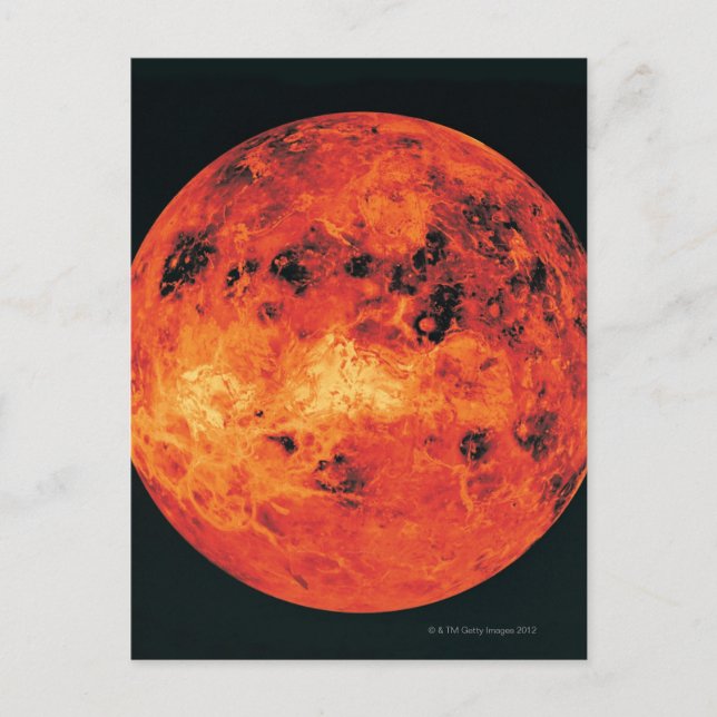 Venus, Radar Karta Vykort (Framsida)