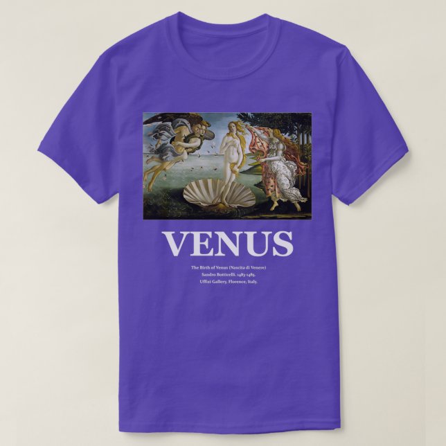 Venus Sandro Botticelli 6 T Shirt (Design framsida)