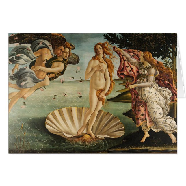 Venus-Sandro Botticelli Hälsningskort (Framsidan Horizontal)