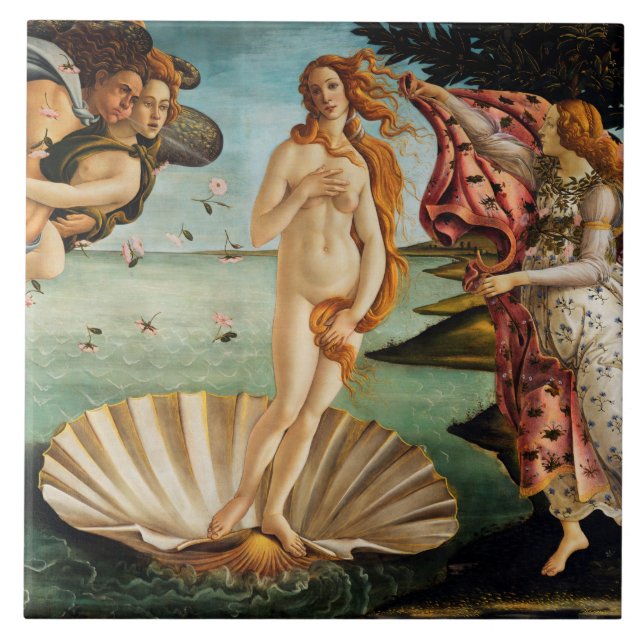 Venus, Sandro Botticelli Kakelplatta (Framsidan)