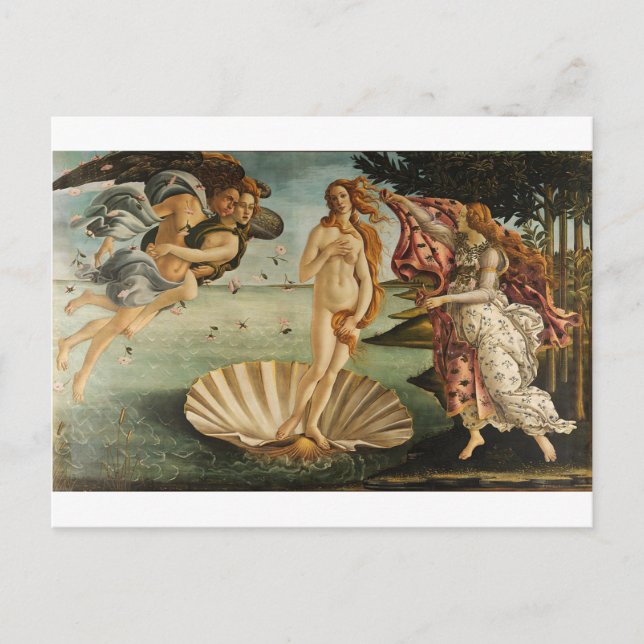 Venus-Sandro Botticelli Vykort (Framsida)