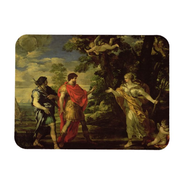 Venus som förekommer i Aeneas som Huntress, c.1635 Magnet (Horisontell)