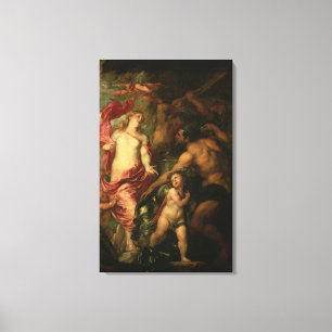 Venus som frågar Vulcan för pansaret av Aeneas Canvastryck