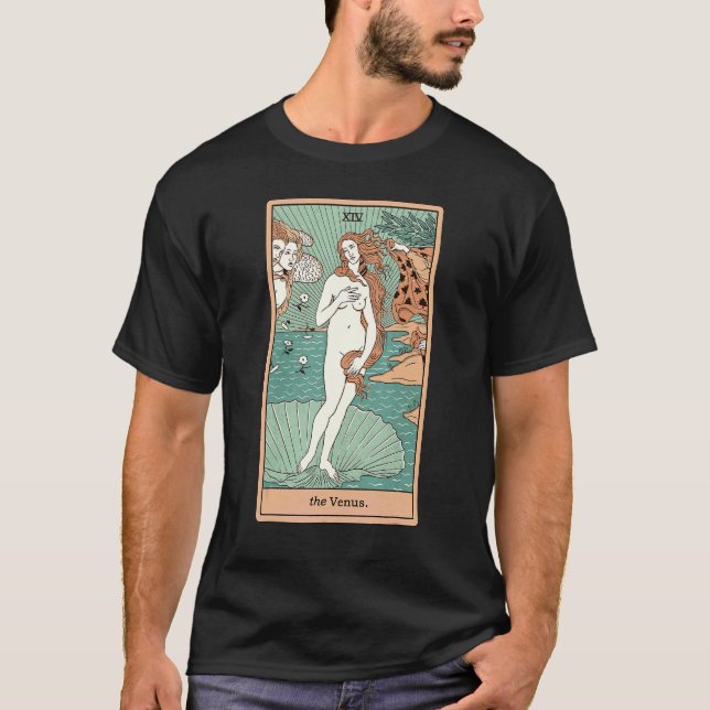 Venus Tarot Card Birth of Venus Graphic T Shirt (Framsida)