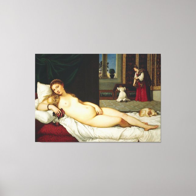 Venus Urbino av Titian Canvastryck (Framsida)