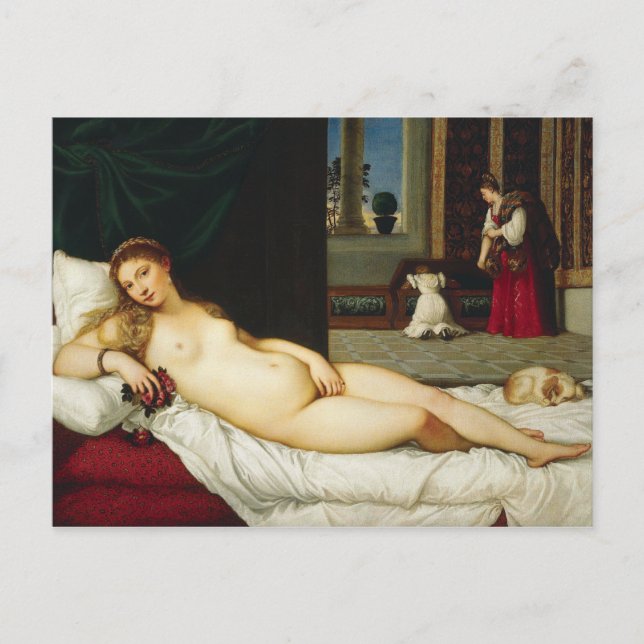 Venus Urbino av Titian Vykort (Framsida)