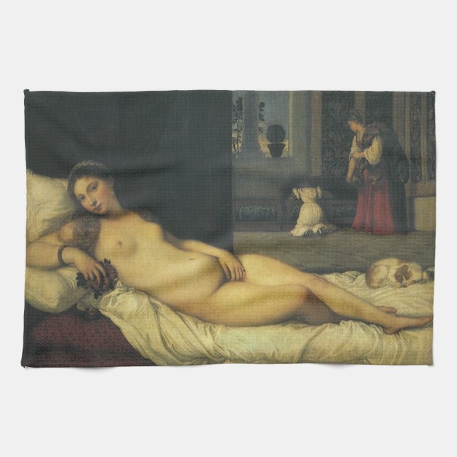 Venus Urbino från Titian, Renaissance Art Kökshandduk (Horisontell)