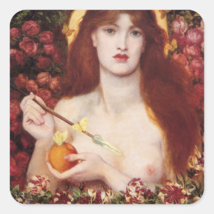Venus Verticordia (av Dante Gabriel Rossetti) Fyrkantigt Klistermärke