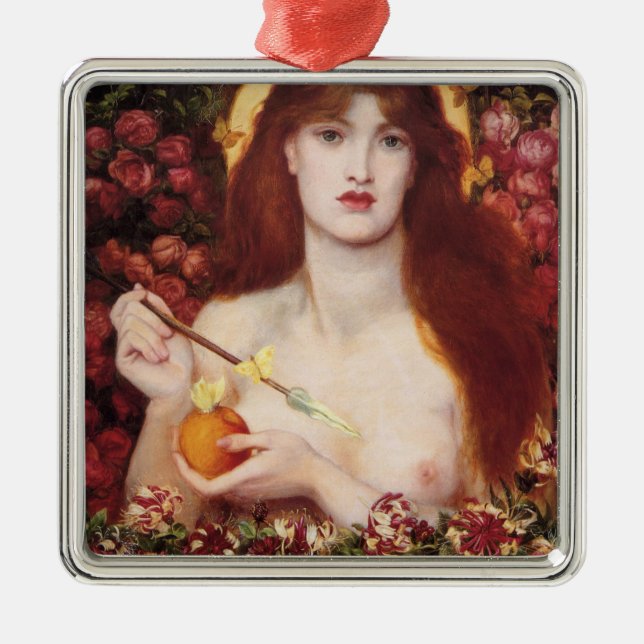 Venus Verticordia (av Dante Gabriel Rossetti) Julgransprydnad Metall (Framsidan)