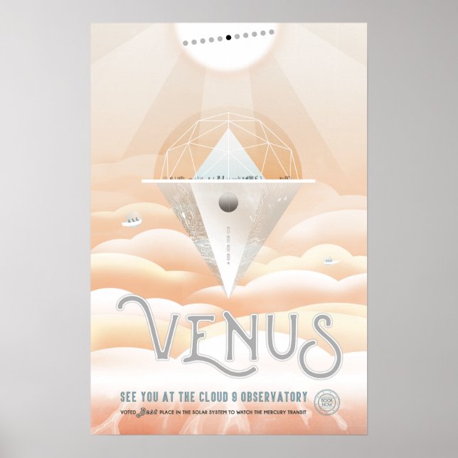 Venus Vintage Space Travel Poster (Framsidan)