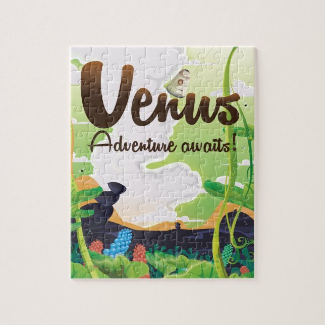 Venusäventyr väntar! resaffisch pussel (Vertikal)