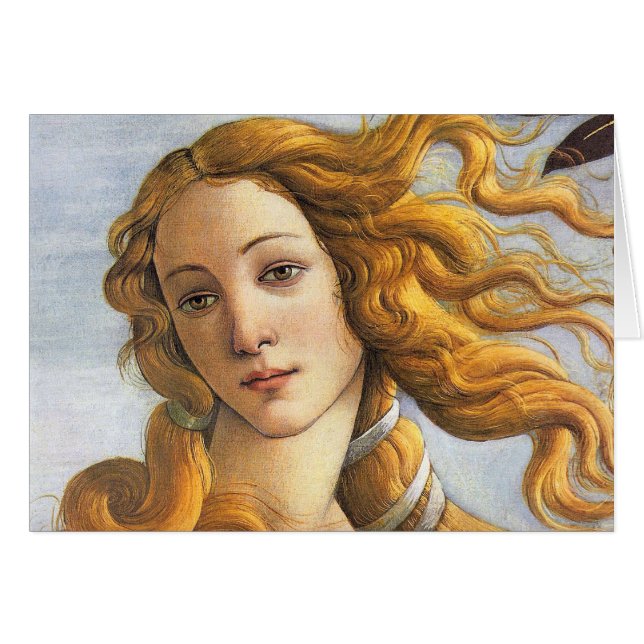 Venusdetaljens födelse, Botticelli Hälsningskort (Framsidan Horizontal)