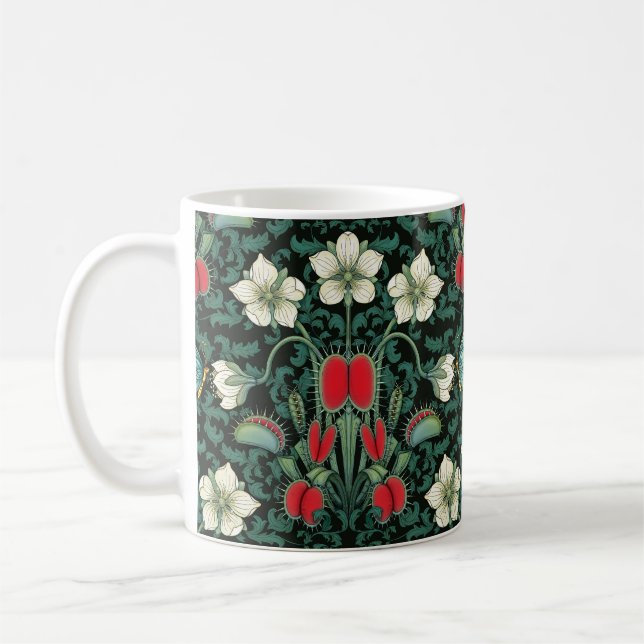 Venusfluga och blå fjäril kaffemugg (Vänster)