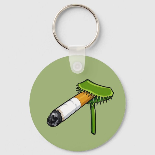 Venusfluga Växt Med Cig Nyckelring (Framsida)