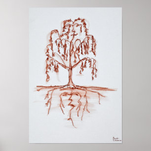 Vepande Willow med hjärta och själ Poster