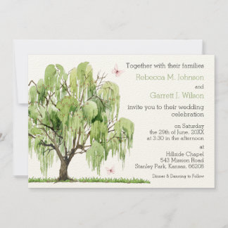 Vepande Willow Wedding-inbjudan Inbjudningar