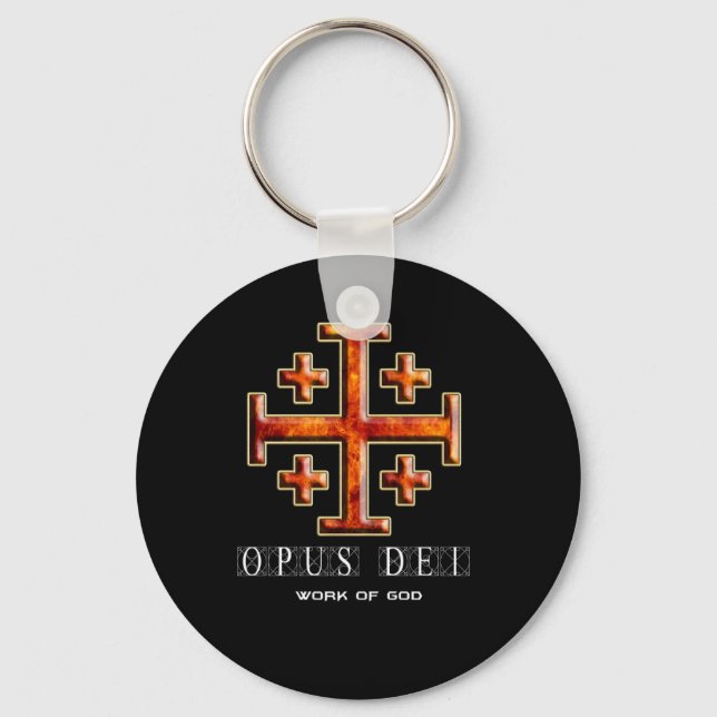Ver 3 - Jerusalem Kor - Opus Dei - Black Back Nyckelring (Framsida)