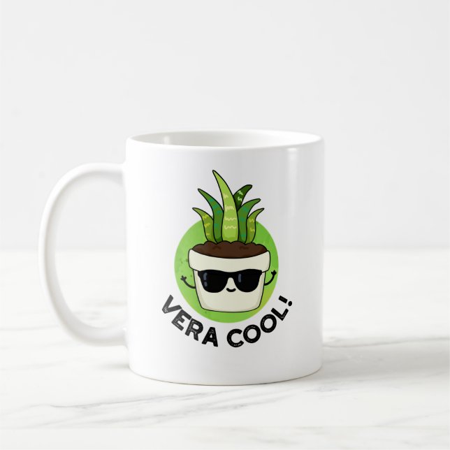 Vera Coola Funny Aloe Vera Pun Kaffemugg (Vänster)