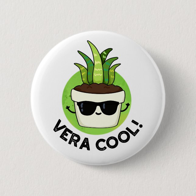 Vera Coola Funny Aloe Vera Pun Knapp (Framsida)