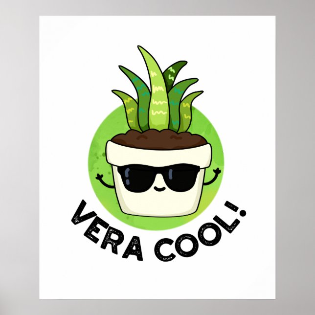 Vera Coola Funny Aloe Vera Pun Poster (Framsidan)