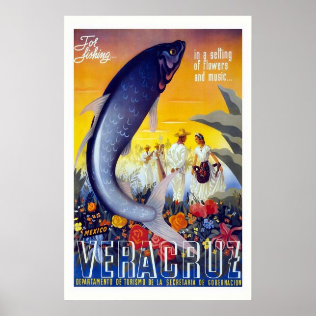 ’Vera Cruz’ Vintage resor Poster (Framsidan)