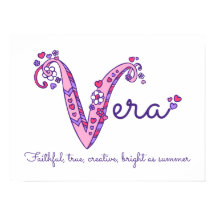 Vera initial V doodle konst namn och betydelse
