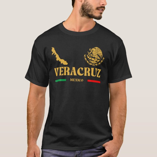 Veracruz med mexikanska Emblem Veracruz T Shirt (Framsida)
