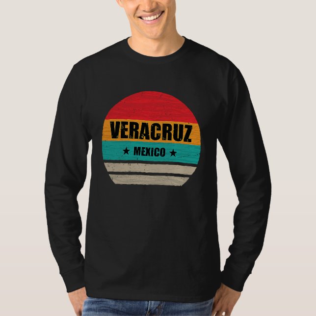 Veracruz Mexico  Proud Mexican  Veracruz Retro Vin T Shirt (Framsida)