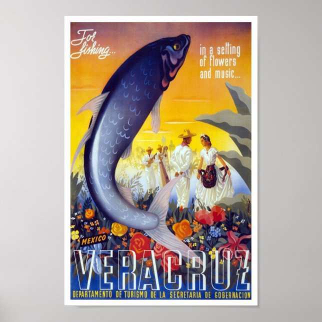 Veracruz Mexiko Vintage resor Poster (Framsidan)