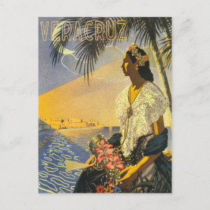 Veracruz Mexiko vintage resor Vykort
