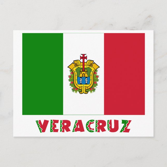 Veracruz Unofficial Flagga Vykort (Framsida)