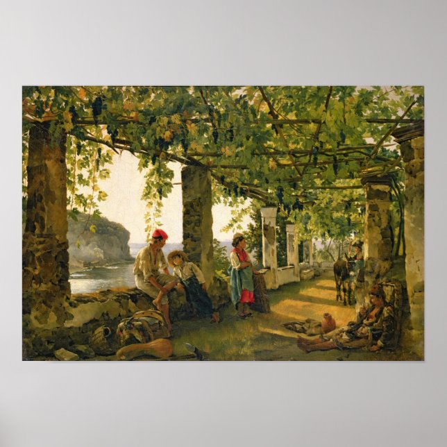 Verandah med tvinnade vinstockar, 1828 poster (Framsidan)